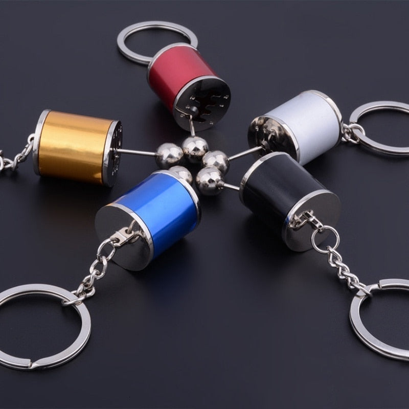 Metal Anti Stress Fob Keyring Creative Car 6 Speed Gearbox Gear Fidget Toy Shift Racing Tuning Model Keychain Novelty Car Toys