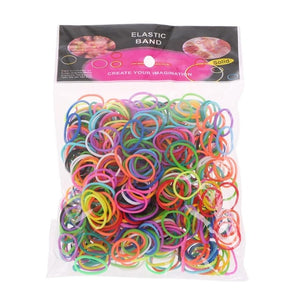 600PCS Rainbow Mega Refill Rubber Bands DIY Bracelets Bands Party Favor Art Crafts For Girls