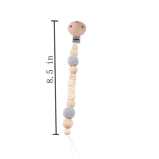 Baby Toy Wooden Pram Clip Pacifier Clip Chain Mobile Pram Personalize Name Rattle Stroller Toys Bed Bell Around Neborn Gift Toys