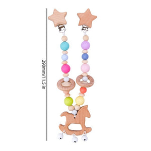 Baby Toy Wooden Pram Clip Pacifier Clip Chain Mobile Pram Personalize Name Rattle Stroller Toys Bed Bell Around Neborn Gift Toys