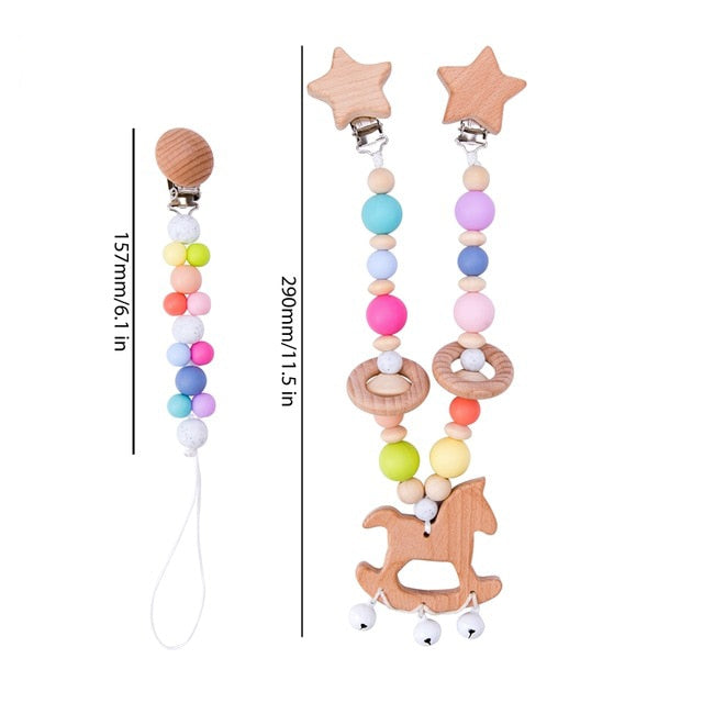 Baby Toy Wooden Pram Clip Pacifier Clip Chain Mobile Pram Personalize Name Rattle Stroller Toys Bed Bell Around Neborn Gift Toys