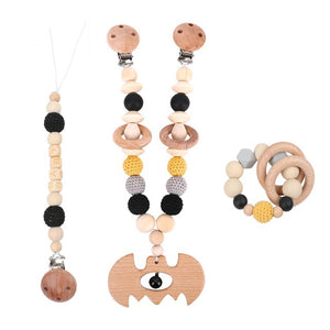 Baby Toy Wooden Pram Clip Pacifier Clip Chain Mobile Pram Personalize Name Rattle Stroller Toys Bed Bell Around Neborn Gift Toys