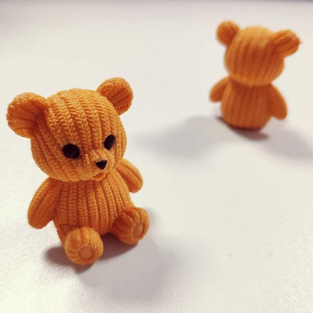 Mini Teddy Resin Bear Accessories Doll House Decoration Miniature Bear Model Dollhouse Toys For Kids Baby Shower Party Toys Gift