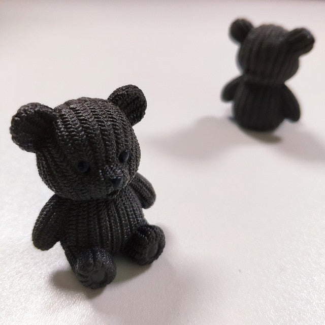 Mini Teddy Resin Bear Accessories Doll House Decoration Miniature Bear Model Dollhouse Toys For Kids Baby Shower Party Toys Gift