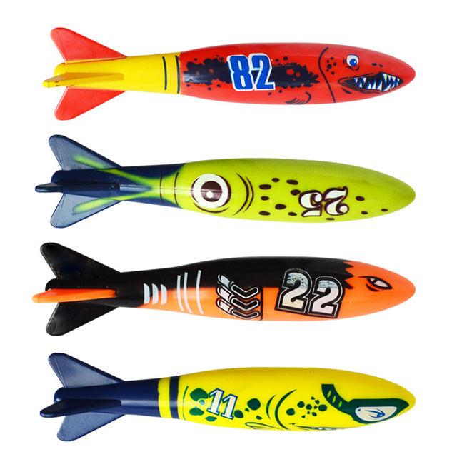 Hot Summer Shark Rocket Throwing Toy Funny Swimming Pool Diving Game Toys for Children Dive Dolphin Accessories Toy