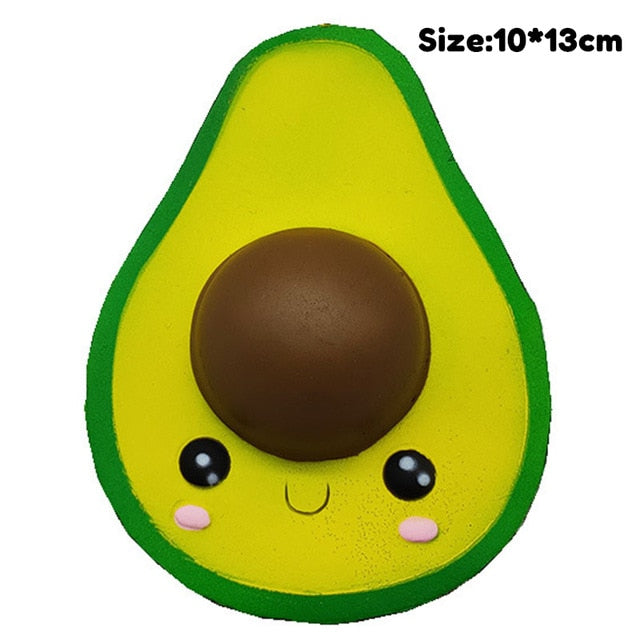 Kawaii Avocado Diy Antistress Squishy Toys Simulated Fruit Series Slow Rising Stress Relief Funny Toy for Adults Baby Xmas Gift