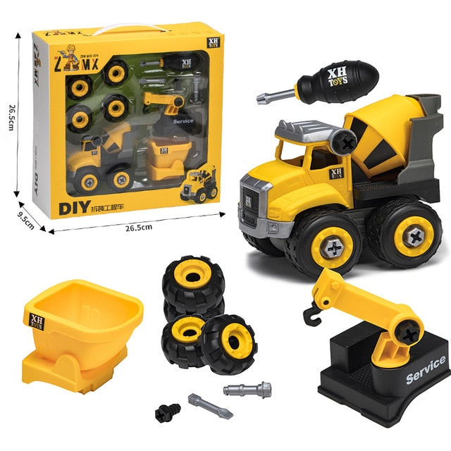 Nut Disassembly Loading Unloading Engineering Truck Excavator Bulldozer Child Screw Boy Creative Tool Education Toy Car Model