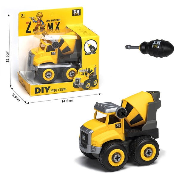 Nut Disassembly Loading Unloading Engineering Truck Excavator Bulldozer Child Screw Boy Creative Tool Education Toy Car Model