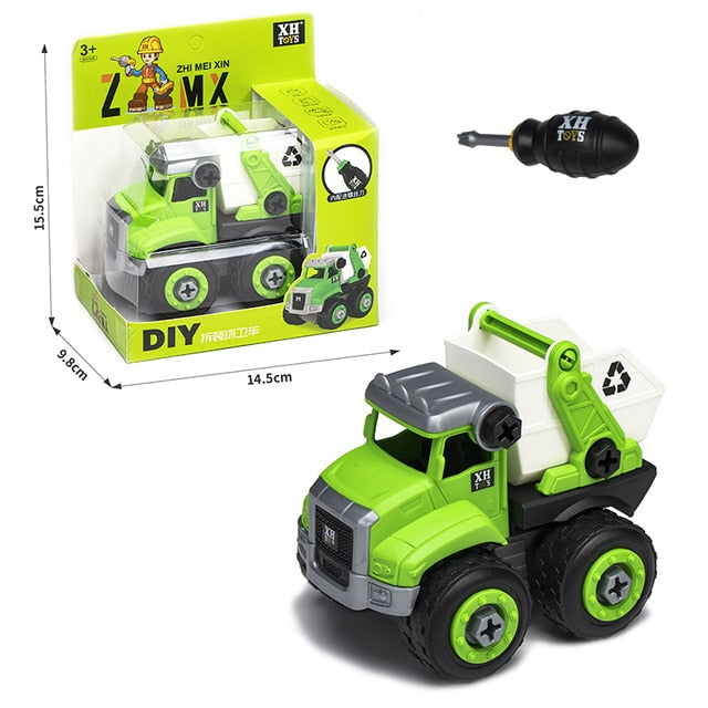 Nut Disassembly Loading Unloading Engineering Truck Excavator Bulldozer Child Screw Boy Creative Tool Education Toy Car Model