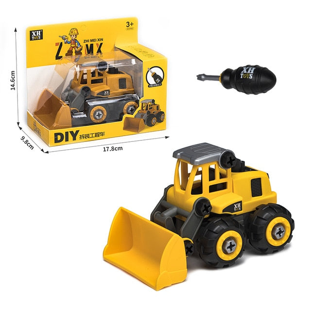 Nut Disassembly Loading Unloading Engineering Truck Excavator Bulldozer Child Screw Boy Creative Tool Education Toy Car Model