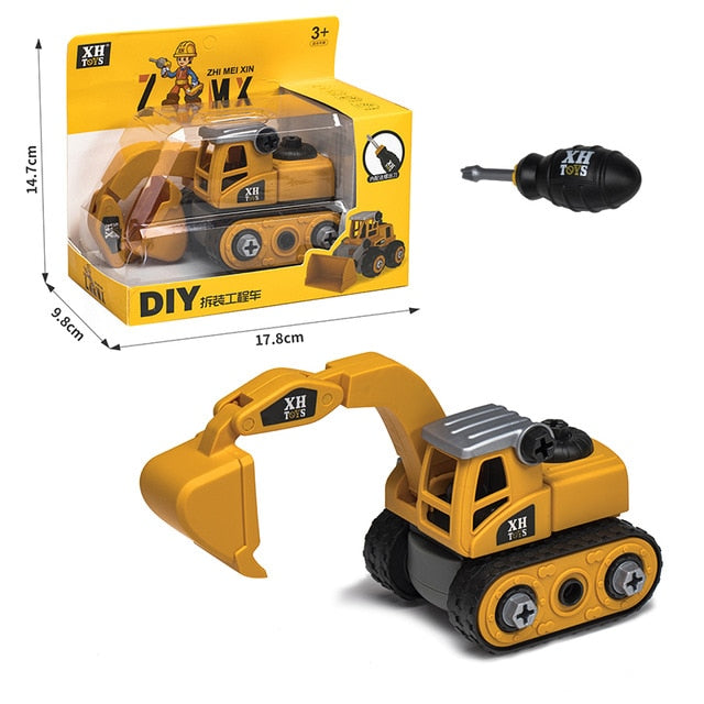 Nut Disassembly Loading Unloading Engineering Truck Excavator Bulldozer Child Screw Boy Creative Tool Education Toy Car Model