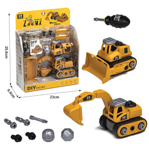 Nut Disassembly Loading Unloading Engineering Truck Excavator Bulldozer Child Screw Boy Creative Tool Education Toy Car Model