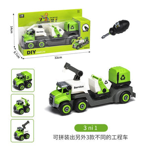 Nut Disassembly Loading Unloading Engineering Truck Excavator Bulldozer Child Screw Boy Creative Tool Education Toy Car Model