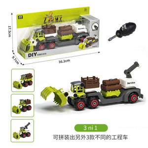 Nut Disassembly Loading Unloading Engineering Truck Excavator Bulldozer Child Screw Boy Creative Tool Education Toy Car Model