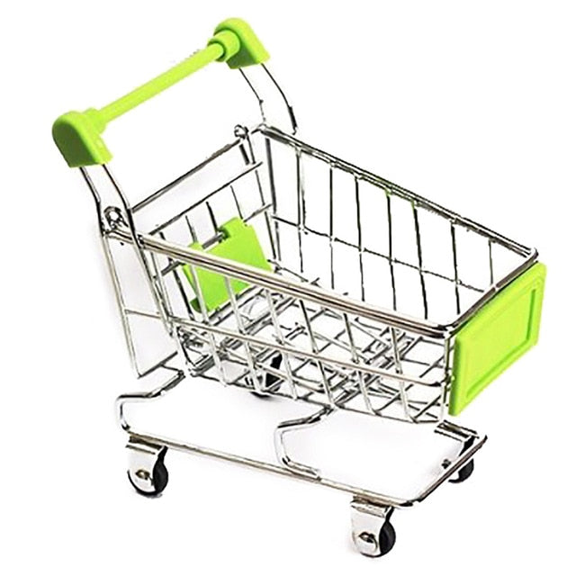 Creative Mini Children Handcart Simulation Small Supermarket Shopping Cart Utility Cart Pretend Play Toys Strollers Kids Gift