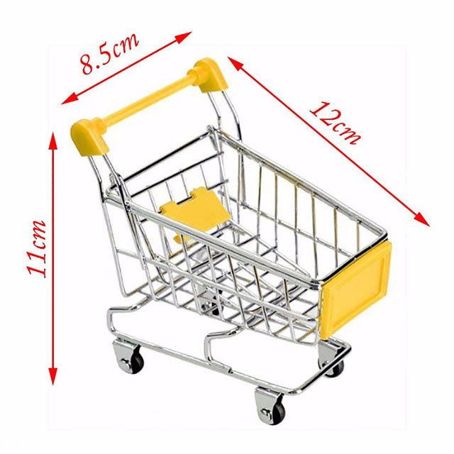 Creative Mini Children Handcart Simulation Small Supermarket Shopping Cart Utility Cart Pretend Play Toys Strollers Kids Gift