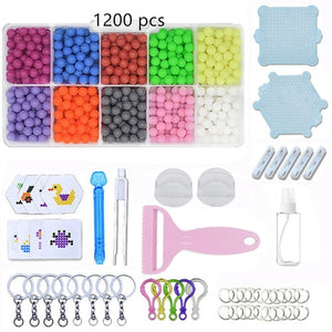 DIY Fuse Beads Magic Water Creative beads set Pen Tweezer Pegboard Kit Accessories Girls Gift kids toys for Children 8 10 years