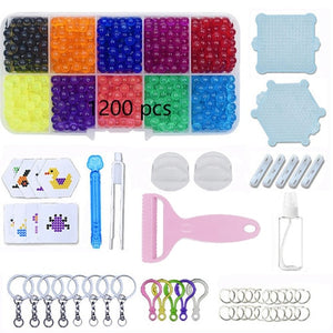 DIY Fuse Beads Magic Water Creative beads set Pen Tweezer Pegboard Kit Accessories Girls Gift kids toys for Children 8 10 years