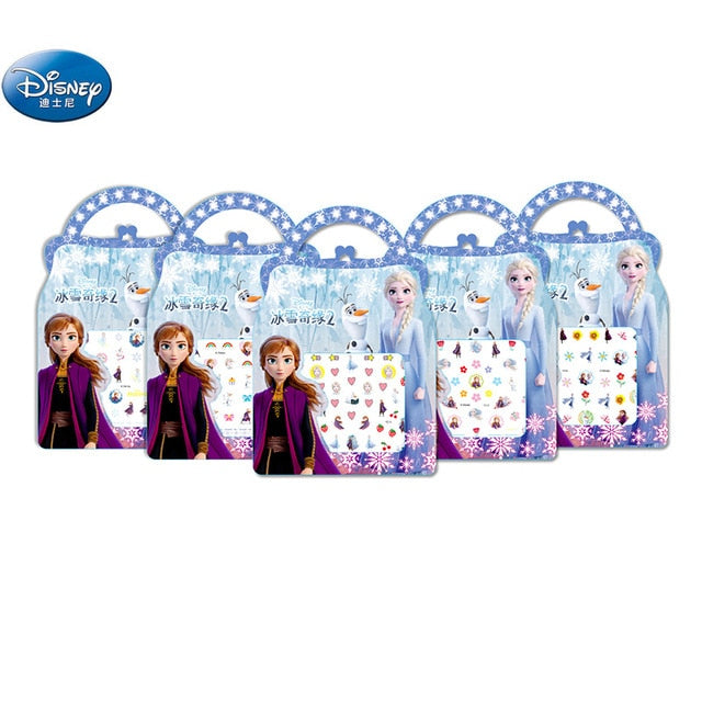 frozen 2 elsa anna Nail Stickers Toy new Disney Sofia White snow Princess Mickey Minnie girls  toys for girlfriend kids gift