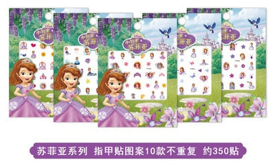 frozen 2 elsa anna Nail Stickers Toy new Disney Sofia White snow Princess Mickey Minnie girls  toys for girlfriend kids gift