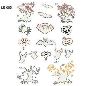 BalleenShiny Luminous Tattoos Glow In The Dark Children's Temporary Tattoos Kids Christmas Fluorescent Waterproof Cute Stickers