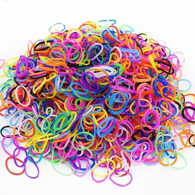 300pcs Rubber Loom Bands DIY Toys Lacing Bracelet For Kids Or Hair Rubber Bands Refill Make Woven Bracelets Girls Gift Wholesale