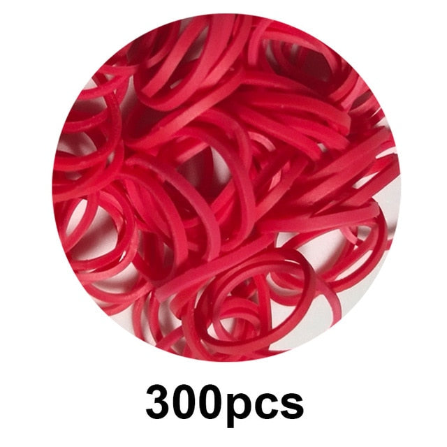 300pcs Rubber Loom Bands DIY Toys Lacing Bracelet For Kids Or Hair Rubber Bands Refill Make Woven Bracelets Girls Gift Wholesale