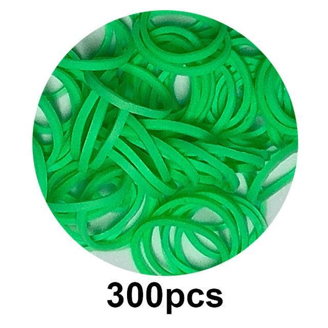 300pcs Rubber Loom Bands DIY Toys Lacing Bracelet For Kids Or Hair Rubber Bands Refill Make Woven Bracelets Girls Gift Wholesale