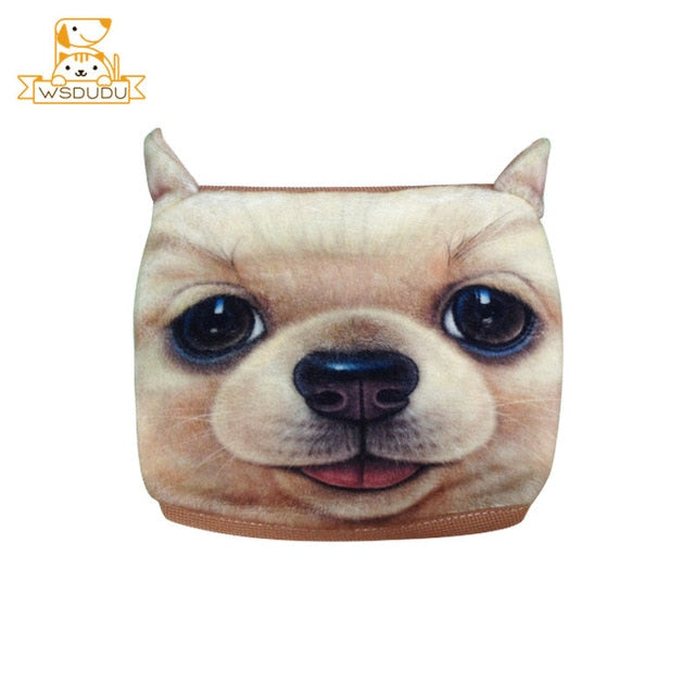 Kawaii Dogs Cat Mask Bulldog Husky Golden Sharpei Cute Puppy Kitten Animal Plush Stuffed Toys Anti Dust Face Cover Winter Gifts