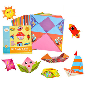 BalleenShiny Baby Toys 3D 54Pages Origami Cartoon Animal Book Toy Kids DIY Paper Art Baby Early Learning Education Toys Gifts