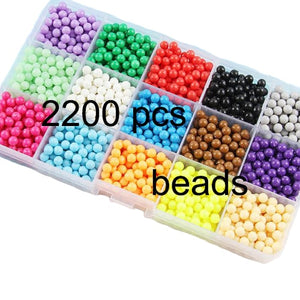 Fuse Beads Magic Water Creative Beads DIY set Pegboard Kit Craft Girls Gift kids toys for Children 8 10 years Pen Tweezer Tool