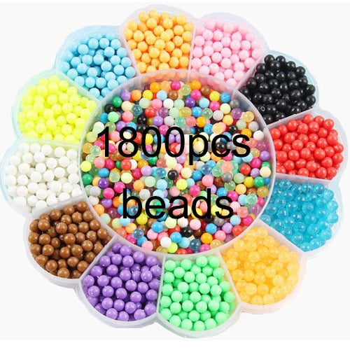 Fuse Beads Magic Water Creative Beads DIY set Pegboard Kit Craft Girls Gift kids toys for Children 8 10 years Pen Tweezer Tool