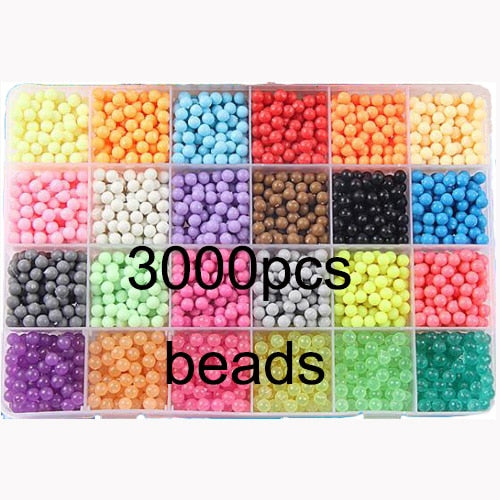 Fuse Beads Magic Water Creative Beads DIY set Pegboard Kit Craft Girls Gift kids toys for Children 8 10 years Pen Tweezer Tool