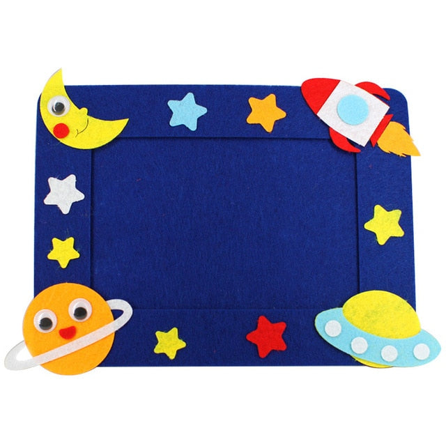 DIY Non-woven Picture Frame 3D Photo Frame Children  Non-woven Stickers Handmade DIY Toys Material Package Craft Toys