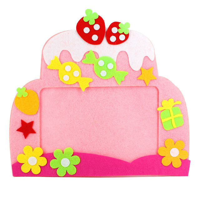 DIY Non-woven Picture Frame 3D Photo Frame Children  Non-woven Stickers Handmade DIY Toys Material Package Craft Toys