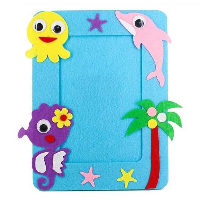 DIY Non-woven Picture Frame 3D Photo Frame Children  Non-woven Stickers Handmade DIY Toys Material Package Craft Toys