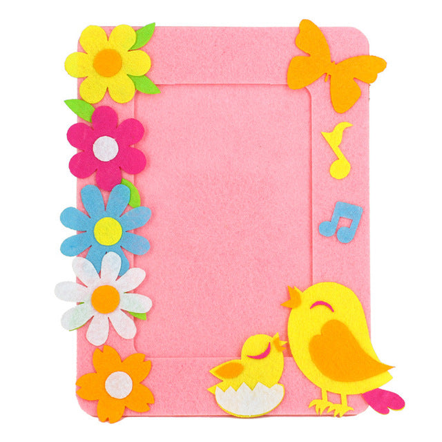 DIY Non-woven Picture Frame 3D Photo Frame Children  Non-woven Stickers Handmade DIY Toys Material Package Craft Toys