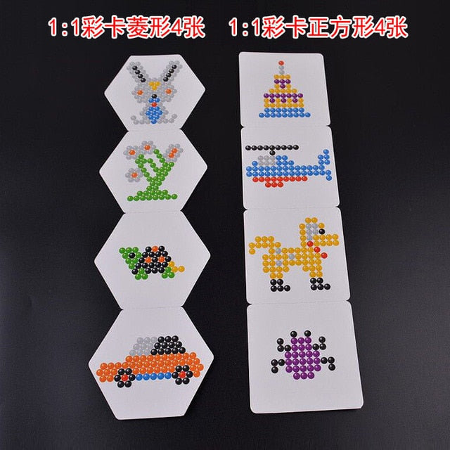 Tools Pegboard Water Beads Diy Toys For Children Bead Set Fuse Jigsaw Kids Educational Puzzle Girl Gift Boy Beadbond Toy