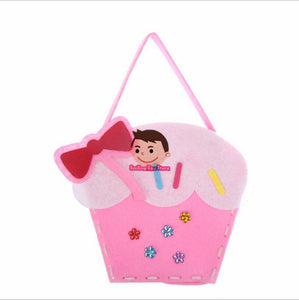 Non-Woven Fabric DIY Handbag Children Craft Toy Mini Bag Non-woven Cloth Colorful Handmade Bag Cartoon Animal Children Handbags