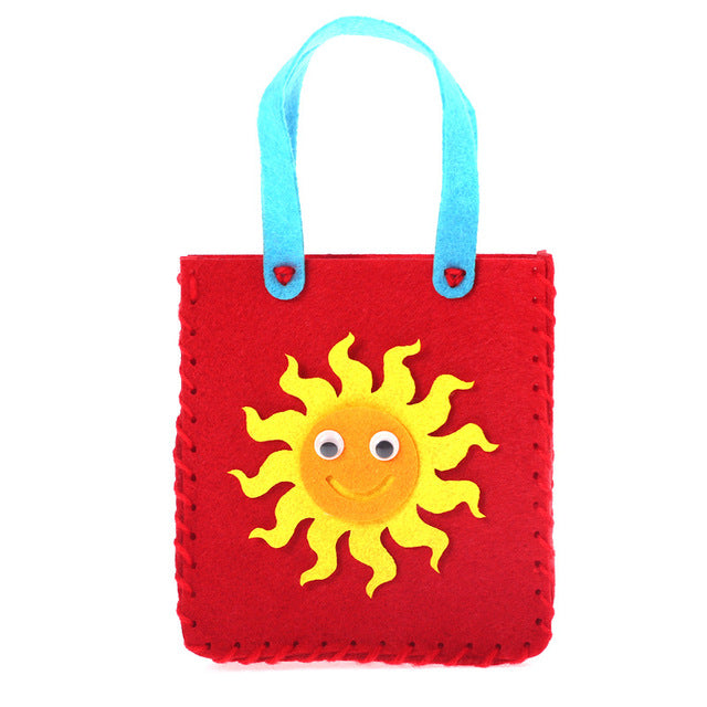 Non-Woven Fabric DIY Handbag Children Craft Toy Mini Bag Non-woven Cloth Colorful Handmade Bag Cartoon Animal Children Handbags