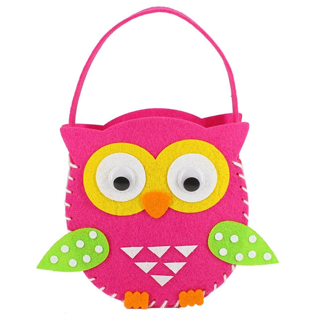 Non-Woven Fabric DIY Handbag Children Craft Toy Mini Bag Non-woven Cloth Colorful Handmade Bag Cartoon Animal Children Handbags