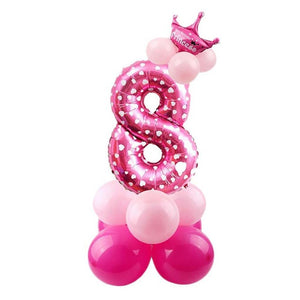 32inch Digital Balloons Toys Kids Happy Birthday Party Theme Decor Cartoon Inflatable Party Hat Column Gift Toys for Children