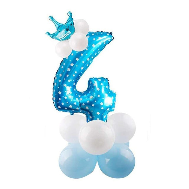 32inch Digital Balloons Toys Kids Happy Birthday Party Theme Decor Cartoon Inflatable Party Hat Column Gift Toys for Children