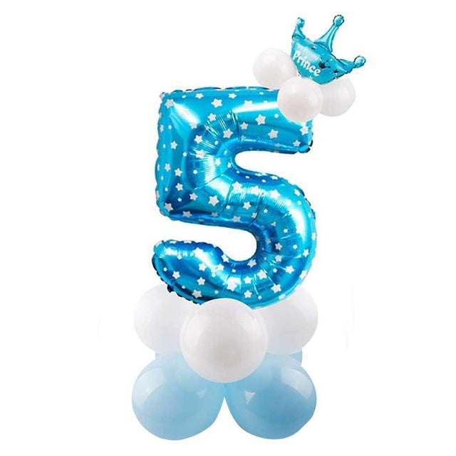 32inch Digital Balloons Toys Kids Happy Birthday Party Theme Decor Cartoon Inflatable Party Hat Column Gift Toys for Children