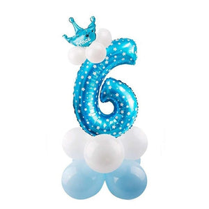 32inch Digital Balloons Toys Kids Happy Birthday Party Theme Decor Cartoon Inflatable Party Hat Column Gift Toys for Children