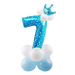 32inch Digital Balloons Toys Kids Happy Birthday Party Theme Decor Cartoon Inflatable Party Hat Column Gift Toys for Children