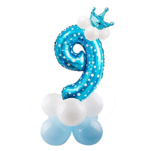 32inch Digital Balloons Toys Kids Happy Birthday Party Theme Decor Cartoon Inflatable Party Hat Column Gift Toys for Children