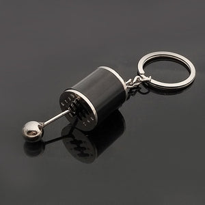 Hot Car Stalls Head Keychain Classic Christmas Race Six-Speed Manual Shift Gear Key Ring Toy Anti-Stress