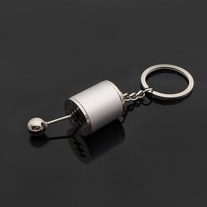 Hot Car Stalls Head Keychain Classic Christmas Race Six-Speed Manual Shift Gear Key Ring Toy Anti-Stress