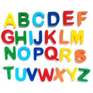 26pcs Magnetic Learning Alphabet Letters Plastic Refrigerator Stickers Toddlers Kids Learning Spelling Counting Educational Toys